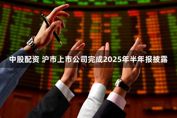 中股配资 沪市上市公司完成2025年半年报披露